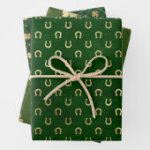 Elegantes Green and Gold Kleeblatt St Patrick's Da Geschenkpapier Set (Beispiel)