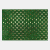 Elegantes Green and Gold Kleeblatt St Patrick's Da Geschenkpapier Set (Vorderseite)