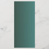 Elegantes Green and Gold Wedding Menü Menükarte (Rückseite)