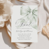 Elegantes Green Bow-Brautparty Einladung