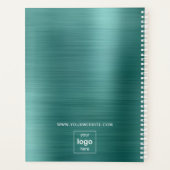 Elegantes Green Business Logo 2024 Planner Planer (Rückseite)