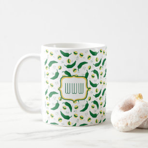 Elegantes Green Chile Muster Kaffeetasse