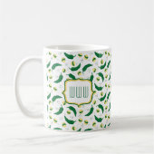 Elegantes Green Chile Muster Kaffeetasse (Links)