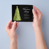 Elegantes Green Christmas Tree Invite Program Menu Flyer (Gruppe)