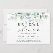 Elegantes Green Foliage Brautparty Einladung (Vorderseite)