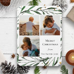 Elegantes Green Foliage Gold Confetti Wasserfarbe Magnet<br><div class="desc">Elegante Green Foliage Gold Confetti Aquarell Minimalistische Urlaubskarte. Mit dieser minimalistischen und modernen Urlaubskarte senden Sie Ihren Lieben herzliche Wünsche und Grüße. Ein wunderschöner Rahmen aus sanft grün gestrichenen Aquarellfarben, umgeben von goldenen Konfetti-Flittern vor dem Haus. In der Mitte befinden sich drei Ihrer beliebtesten Fotos in einem einfachen Collage-Layout mit...</div>