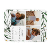 Elegantes Green Foliage Gold Confetti Wasserfarbe Magnet (Horizontal)