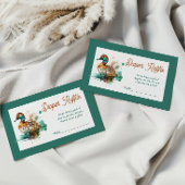Elegantes Green Gerahmt Mallard Duck Baby Shower G Begleitkarte