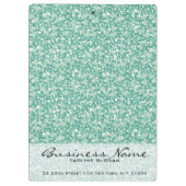 Elegantes Green Glitzer Muster Klemmbrett (Rückseite)