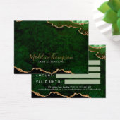 Elegantes Green Gold Agate Business Geschenkgutsch (Schreibtisch)