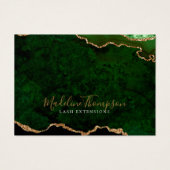 Elegantes Green Gold Agate Business Geschenkgutsch (Vorderseite)