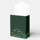 Elegantes Green Gold Bar Mitzvah Party Geschenkschachtel (Geöffnet)