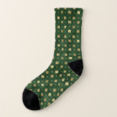 Elegantes Green Gold Clover Socken (Links - Außen)