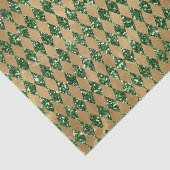 Elegantes Green Gold Diamond Muster Seidenpapier (Ausschnitt)