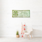 Elegantes Green Gold Glover St Patrick'd Day Party Banner (Insitu)