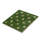 Elegantes Green Gold Kleeblatt Fliese (Seite)