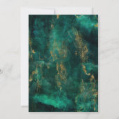Elegantes Green Gold Watercolor Brautparty Einladung (Rückseite)