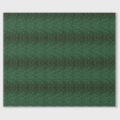Elegantes Green & Gold Weihnachtswrapping Paper Geschenkpapier (Flach)