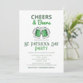 Elegantes Green Kleeblatt St. Patrick's Day Party Einladung (Stehend Vorderseite)