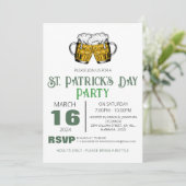 Elegantes Green Kleeblatt St. Patrick's Day Party Einladung (Stehend Vorderseite)