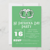 Elegantes Green Kleeblatt St. Patrick's Day Party Einladung (Vorderseite)