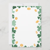 Elegantes Green Kleeblatt St. Patrick's Day Party Einladung (Rückseite)