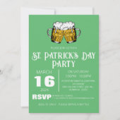 Elegantes Green Kleeblatt St. Patrick's Day Party Einladung (Vorderseite)