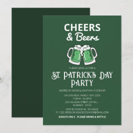 Elegantes Green Kleeblatt St. Patrick's Day Party Einladung