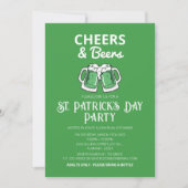 Elegantes Green Kleeblatt St. Patrick's Day Party Einladung (Vorderseite)