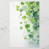Elegantes Green Leaf Wedding Menu (Rückseite)