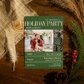 Elegantes Green Magazine Cover Weihnachts-Party Einladung