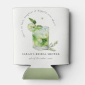 Elegantes Green Margarita Cocktail Brautparty Dosenkühler (Rückseite)