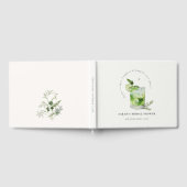 Elegantes Green Margarita Cocktail Brautparty Gästebuch (Voll)