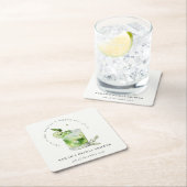 Elegantes Green Margarita Cocktail Brautparty Rechteckiger Pappuntersetzer (Vor Ort)