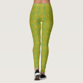 Elegantes Green Peacock Fan Muster Leggings (Rückseite)