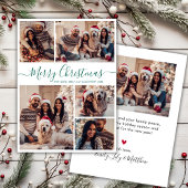 Elegantes Green Script 5 Foto Collage Weihnachten