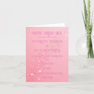 Elegantes Green Sparkle Design für Hochzeiten Ankündigung