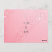 Elegantes Green Sparkle Design für Hochzeiten Postkarte (Rückseite)