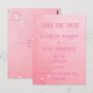 Elegantes Green Sparkle Design für Hochzeiten Postkarte