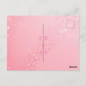 Elegantes Green Sparkle Design für Hochzeiten Postkarte (Rückseite)