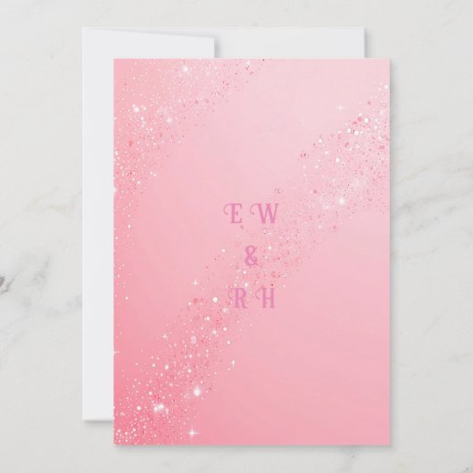 Elegantes Green Sparkle Design für Themed Einladung (Rückseite)