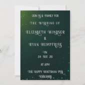 Elegantes Green Sparkle Design für Themed Einladung (Vorderseite)