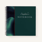 Elegantes Green Spiral Notebook Notizblock (Vorderseite)
