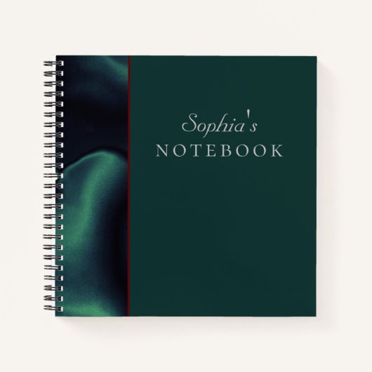 Elegantes Green Spiral Notebook Notizblock (Vorderseite)