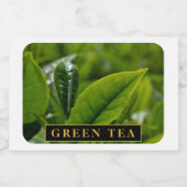 Elegantes Green Tee Label für Küchen- oder Pantry- Lebensmitteletikett (Einzelnes Label)