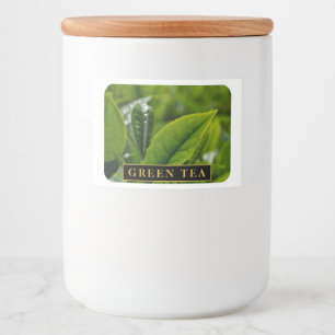 Elegantes Green Tee Label für Küchen- oder Pantry- Lebensmitteletikett