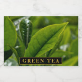 Elegantes Green Tee Label für Küchen- oder Pantry- Lebensmitteletikett (Einzelnes Label)