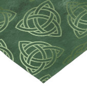 Elegantes Green und Gold Irish Celtic Muster Kurzer Tischläufer (Ecke)