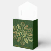 Elegantes Green und Gold Snowflake Decorative Geschenkschachtel (Geöffnet)