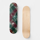 Elegantes Green und Red Kariert Skateboard (Vorderseite)